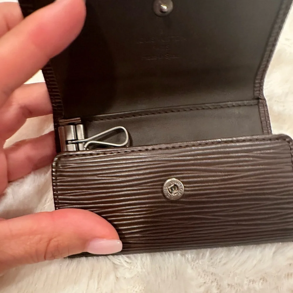 LV Epi Brown Leather Key Holder
